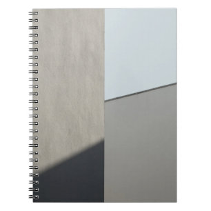 White concrete wall in the morning notebook