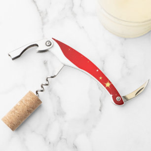 White Corkscrew Bottle Opener