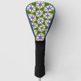 White Cornflowers Pattern Golf Head Cover
