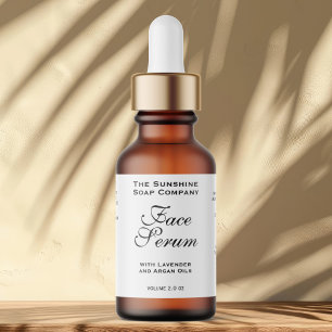 White Cosmetics Dropper Bottle Label