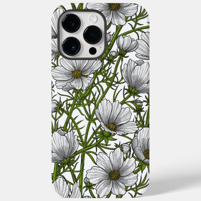 White cosmos flowers Case-Mate iPhone case (Back)