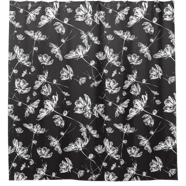 White cosmos flowers: isolated pattern. (Front)