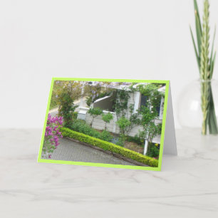White Cottage Greeting Card