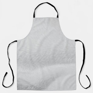 White cotton texture fabric apron