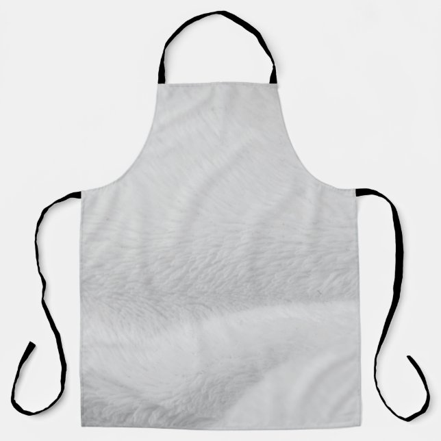White cotton texture fabric apron (Front)