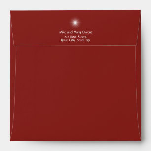 White Country Christmas Peace on Earth Envelope