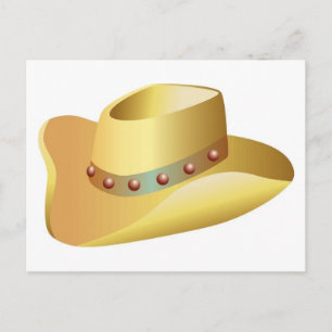 White Cowboy Hat Postcard