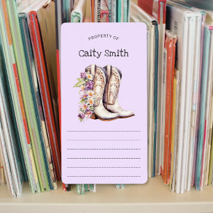 White Cowgirl Boots with Flowers property of