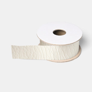 White Cream Faux Leather Wedding   Grosgrain Ribbon
