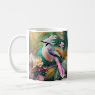 White Crested Blush Tail Jay Fantasy Bird Coffee Mug