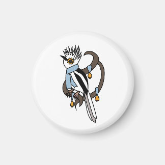 White-crested helmetshrike magnet