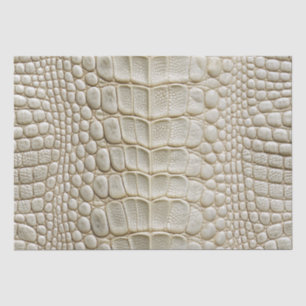 White Crocodile Alligator Skin Faux Leather Print Tissue Paper