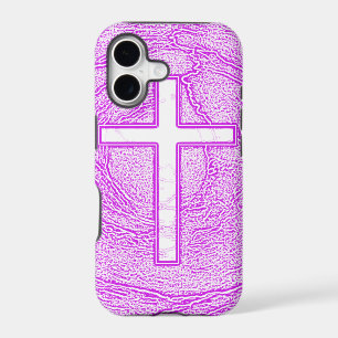WHITE CROSS HIGHLIGHTED IN PINK