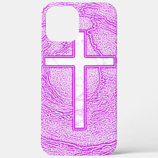 WHITE CROSS HIGHLIGHTED IN PINK Case-Mate iPhone CASE (Back)
