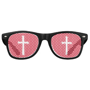 White cross retro sunglasses