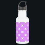 White cross stitches on lilac 532 ml water bottle<br><div class="desc">White cross stitches on lilac</div>
