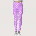 White cross stitches on lilac leggings<br><div class="desc">White cross stitches on lilac</div>