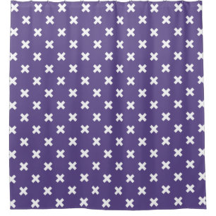 White cross stitches on ultra violet