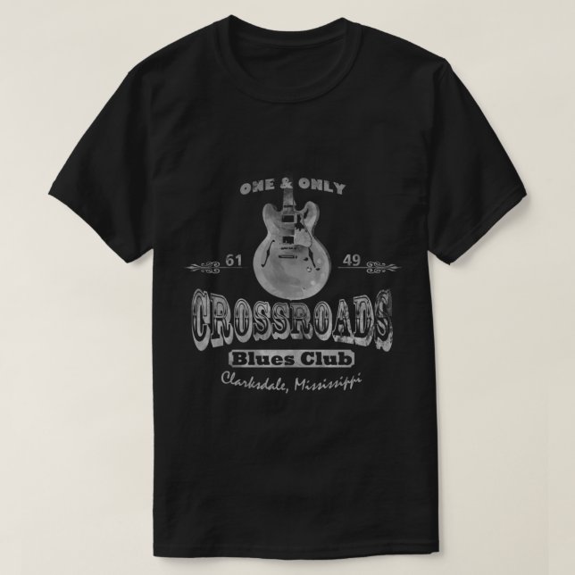 White Crossroads Blues Club Essential T-Shirt (Design devant)