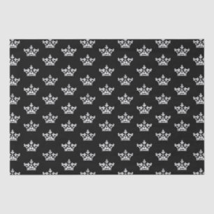 White Crowns Pattern  Tissue Paper