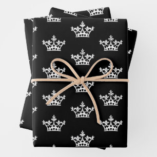 White Crowns  Wrapping Paper Sheet
