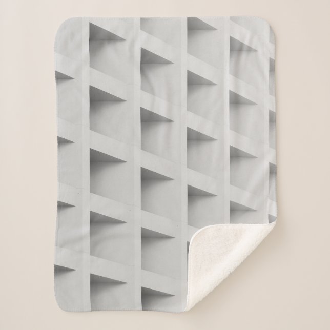 White cubby shelf sherpa blanket (Front)