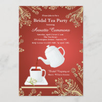 White Cup of Tea Invitation