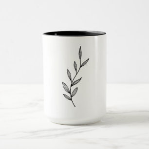 White Cup with Handmade Design