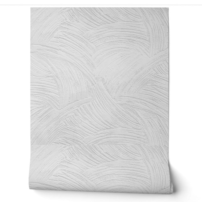 White Custom 2' * 12' Textured Vinyl Wallpaper (Unrolling)