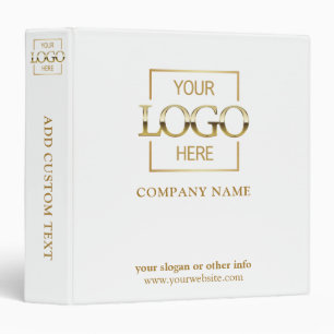 White Custom Business Logo Professional No Minimum Binder