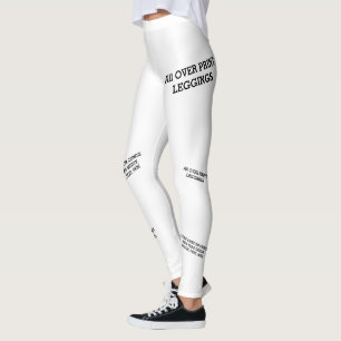 White Custom Design Leggings