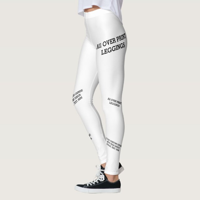 White Custom Design Leggings (Left)