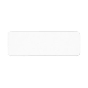 White Custom Return Address Label