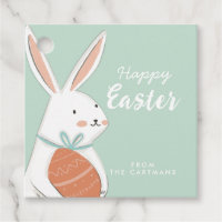 White Cute Bunny Happy Easter Family