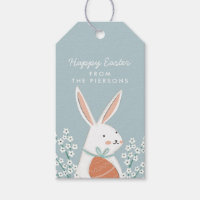 White Cute Bunny Happy Easter family