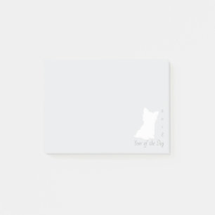 White Cute Dog Chinese New Year 2018 choose colour Post-it Notes
