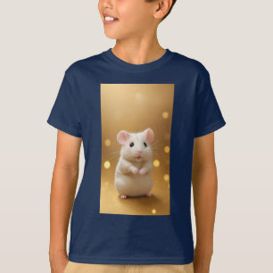 "White cute hamster" Designed   T-Shirt