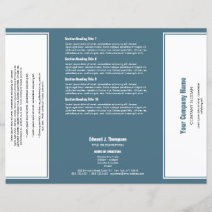 White Cyan Simple Border Brochure