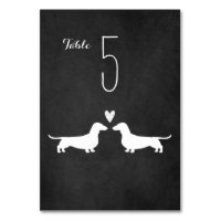 White Dachshund Silhouettes Wedding Reception