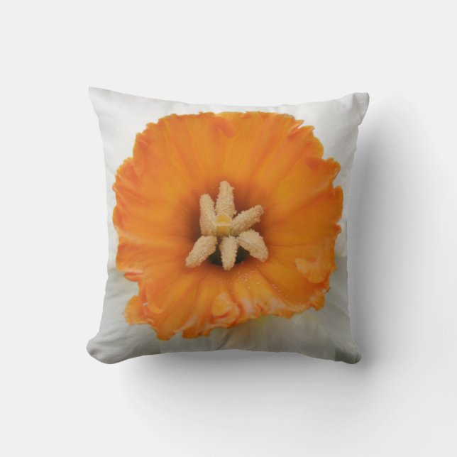 White Daffodil Pillow (Front)