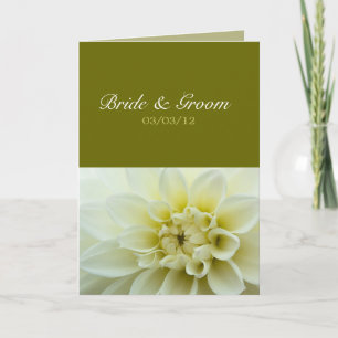 White Dahlia • Wedding Invitation Card