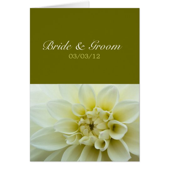 White Dahlia • Wedding Invitation Card