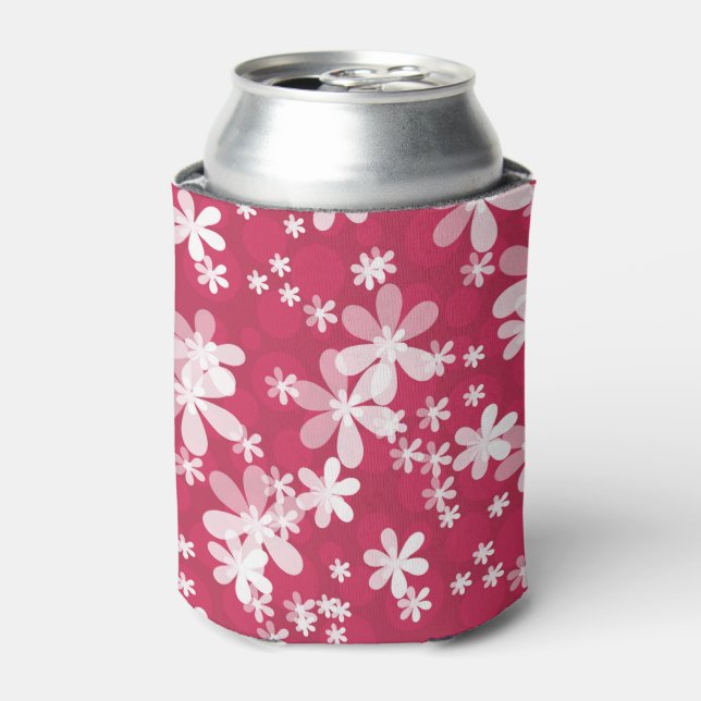 White daisies can cooler (Can Front)