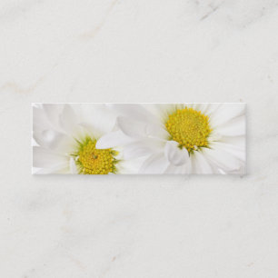 White Daisies - Customized Daisy Flower Template Mini Business Card