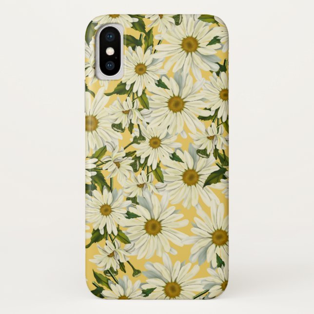 White Daisies Daisy Flower Yellow Bright Cheerful Case-Mate iPhone Case (Back)