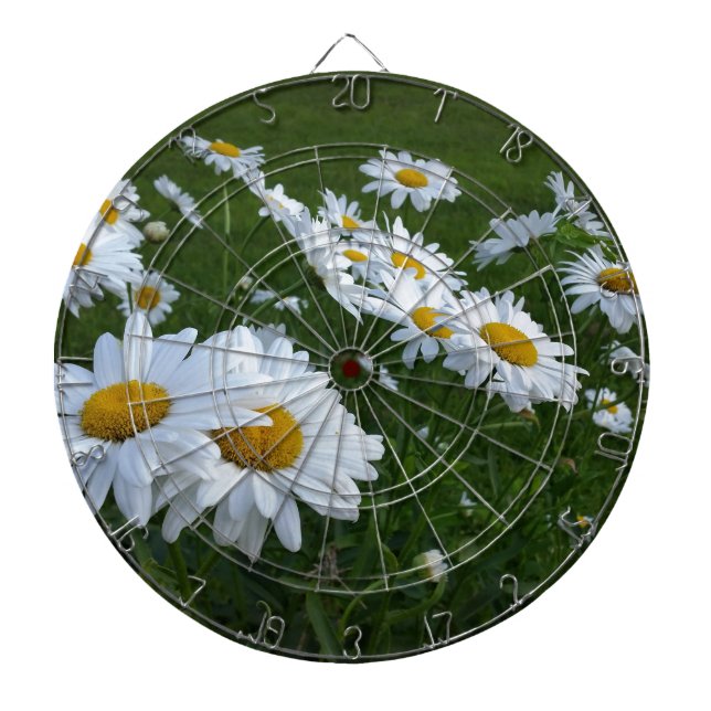 white daisies dartboard (Front)