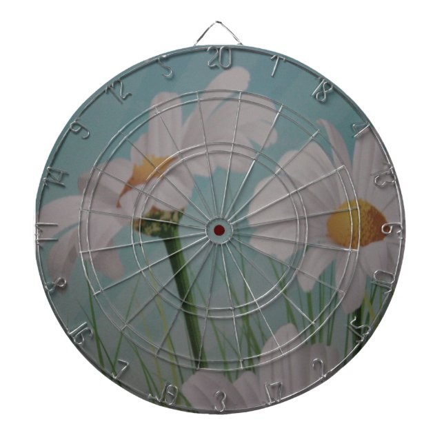 WHITE DAISIES DARTBOARD (Front)