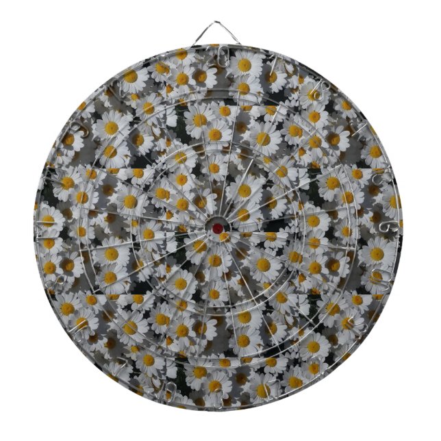 White Daisies Dartboard (Front)