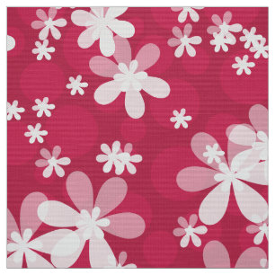 White daisies fabric