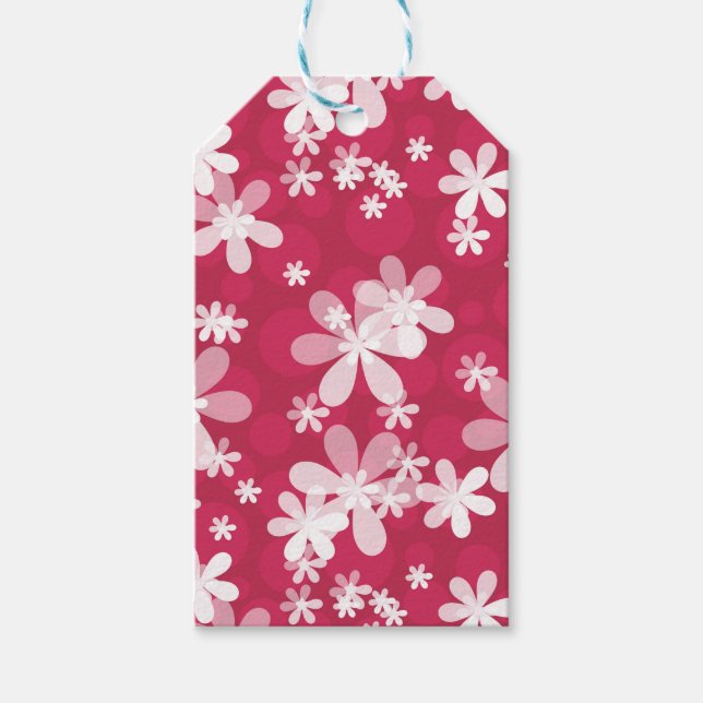 White daisies gift tags (Front)